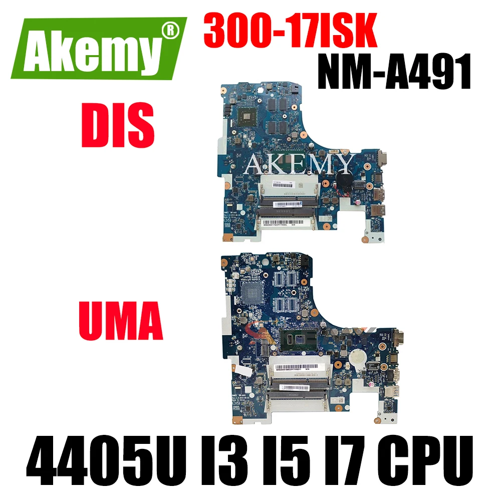 

NM-A491 Motherboard For Lenovo IdeaPad 300-17ISK B71-80 Laptop Motherboard Mainboard with 3855U 4405U I3 I5 I7 6th Gen CPU