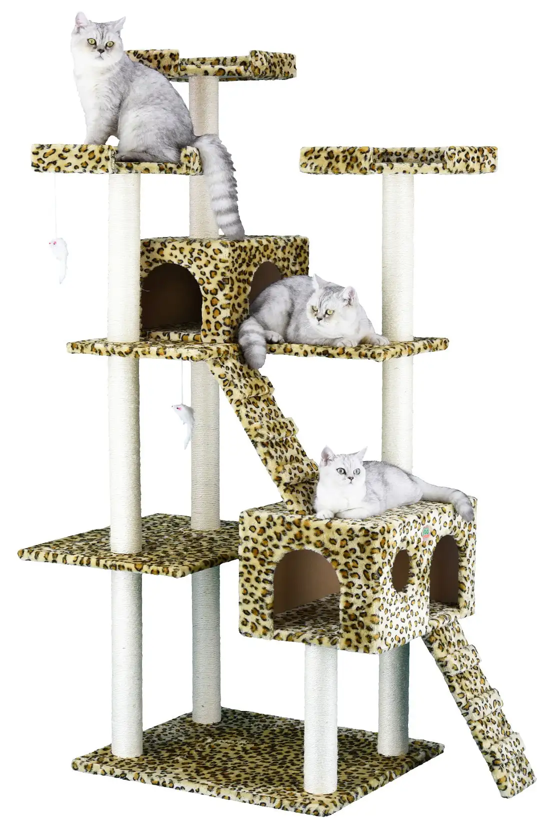 

72-in Tree & Condo Scratching Post Tower, Brown