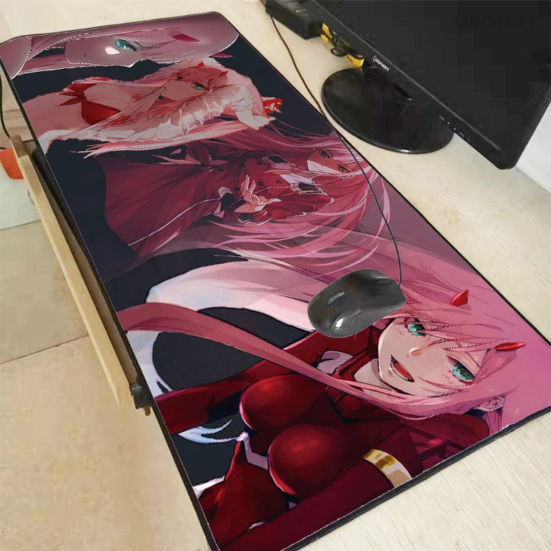 

DARLING In The FRANXX Zero Two Mouse Pad Xl Gaming Setup Mousepad 900x400 Laptop Accessories Desk Pad Gaming Table for Pc Mice