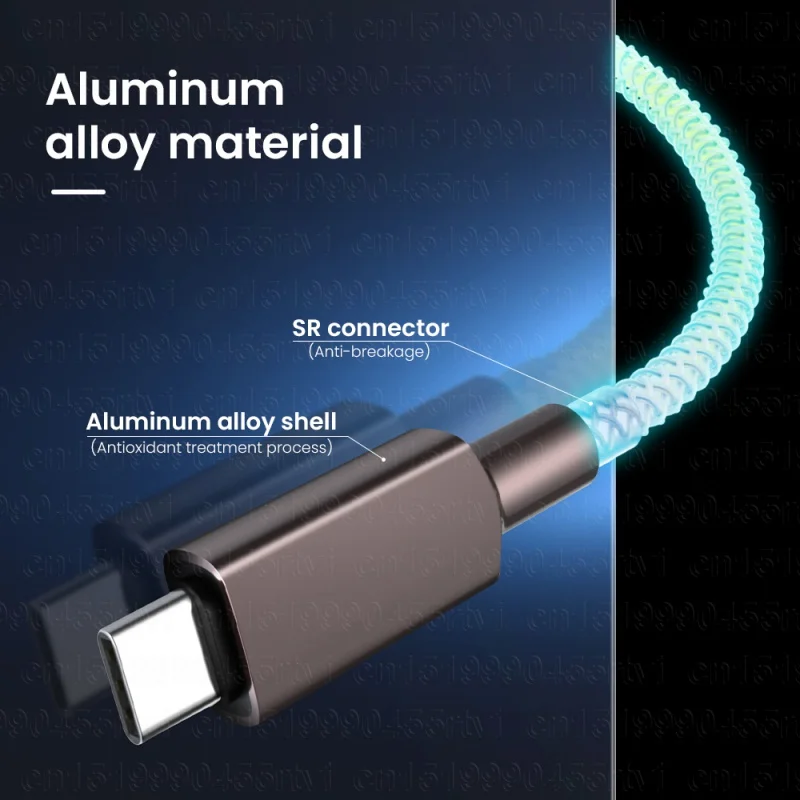 

Кабель USB Type-C, 6A, 66 Вт, RGB, для Huawei P50, P40, 100 Вт, быстрая зарядка, USB C, кабель для зарядки и передачи данных для Macbook Pro, Xiaomi 9, Samsung S20