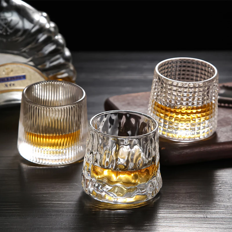 Универсальная Стеклянная Чашка Для Виски Прочная Круглая Посуда Коктейлей Вина