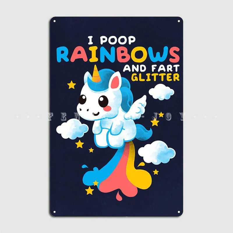 Металлический знак Единорог радуга винтажный фотографический плакат |