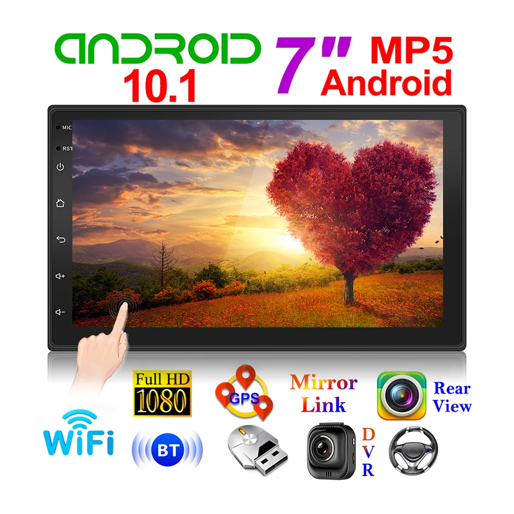

Car Radio Android 10.1 Multimedia Player 7" GPS Navigation Stereo Autoradio Bluetooth-compatible Carplay Wifi Car MP5 Player