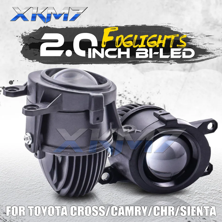 

Bi-LED Lenses Fog Lights For New Toyota COROLLA ALTIS/CROSS/SIENTA/HILUX/REVO/CAMRY/VIOS/C-HR 2 inch LED Driving Fog Lamps Kit