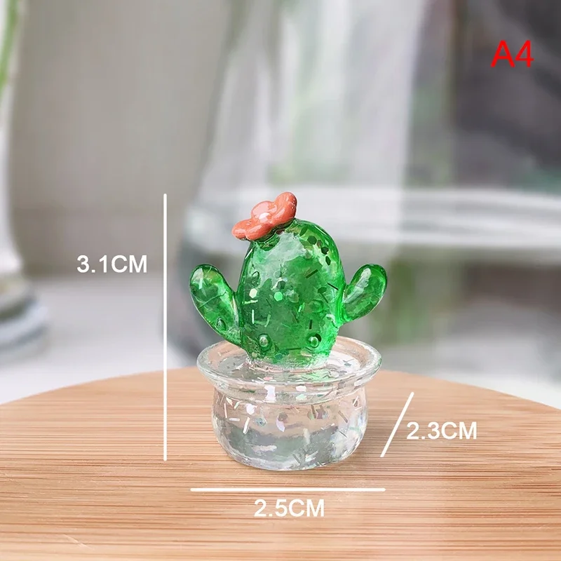 

MOONBIFFY Миниатюрные фигурки кактусов из канифоли