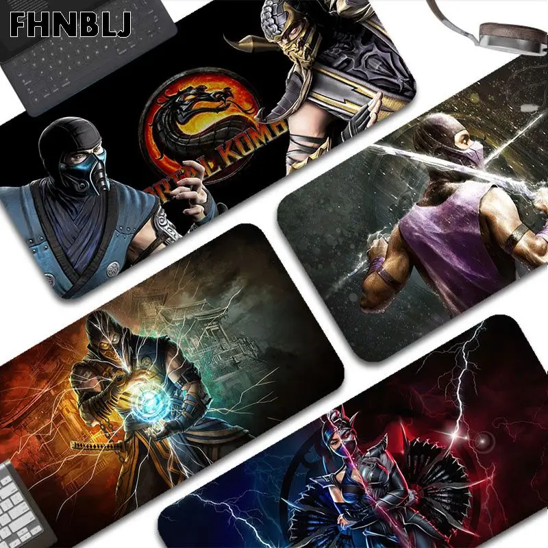

Коврик для мыши Mortal Kombat с аниме, нескользящий Офисный Компьютерный Настольный коврик для клавиатуры, большой коврик для мыши, подушка для но...