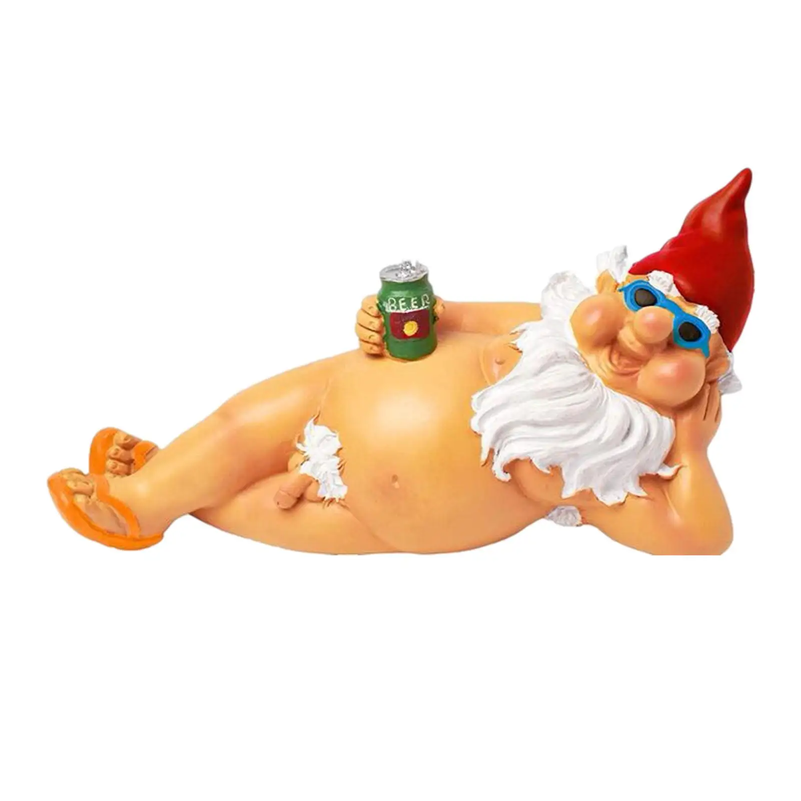 

Funny Unclothed Gnome Statue Garden Naughty Resin Figurine