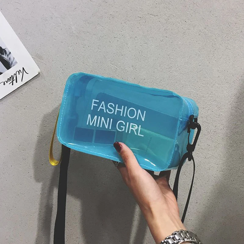 Модная Желейная Сумка Через Плечо Квадратного Дизайна С Текстом И Графическим