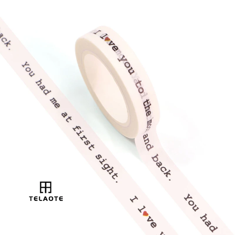 

10m Valentine's Day Washi Tape Flowers Bowknot Decorative Tapes Love Heart Moustache Craft Masking Tape for Party Scrapbooking
