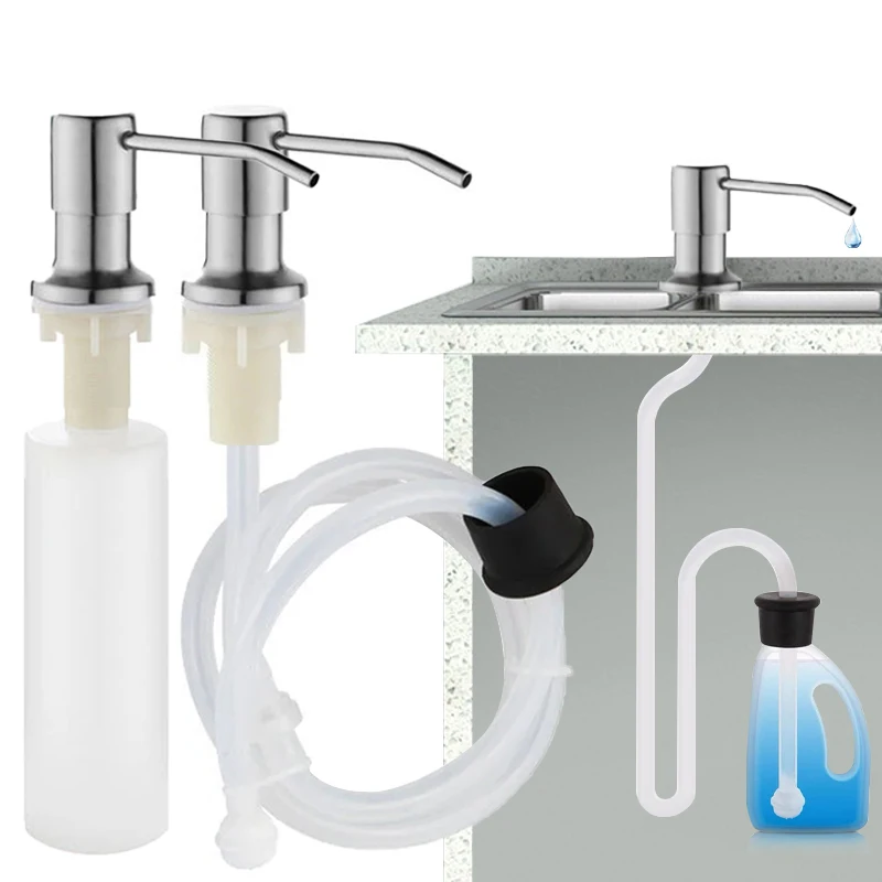 Kitchen Sink Liquid Soap Dispenser Pump Stainless Steel 500M