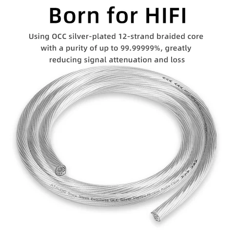 ATAUDIO HiFi OCC посеребренный аудиокабель 12 жил