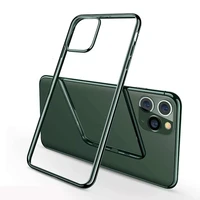 1pcs midnight green plating case for iphone 11 pro max luxury soft silicone transparent phone case for iphone 11 pro coque
