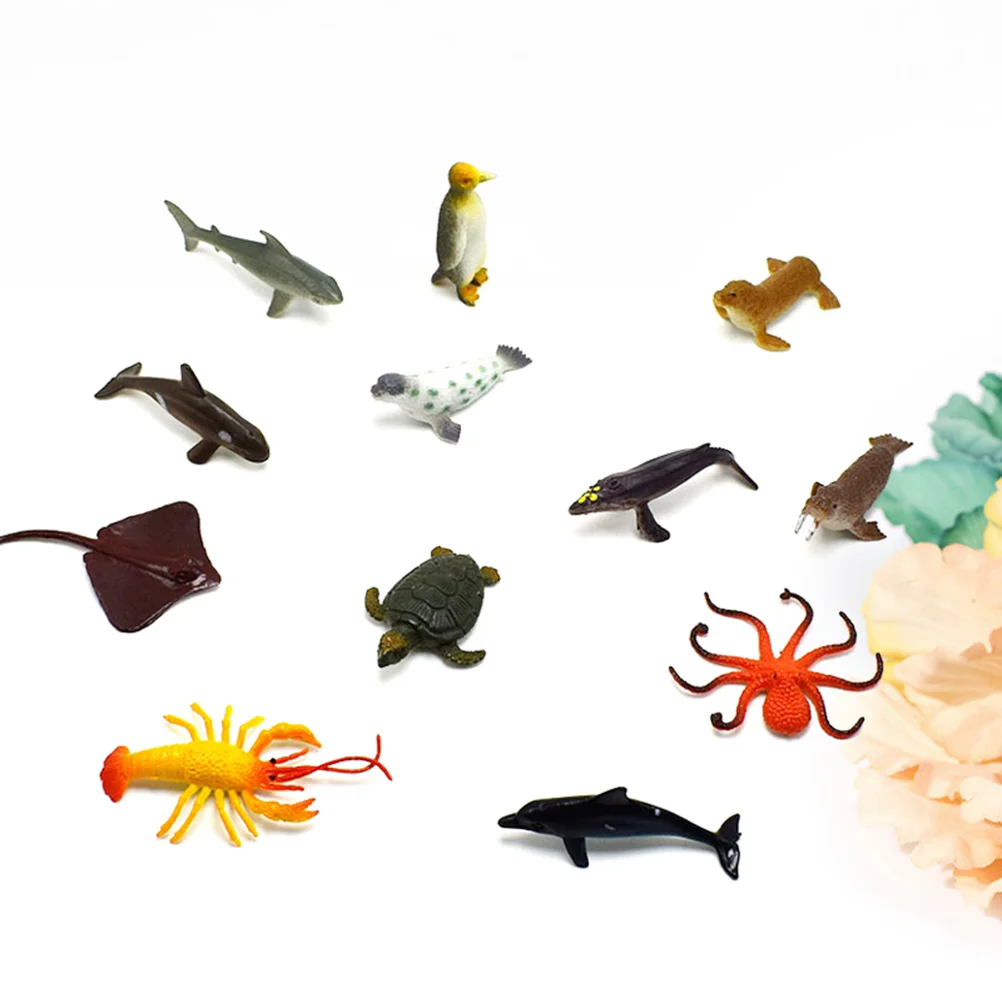 

12Pcs Educational Vivid Ocean Animal Figures Playset for Toddlers Children