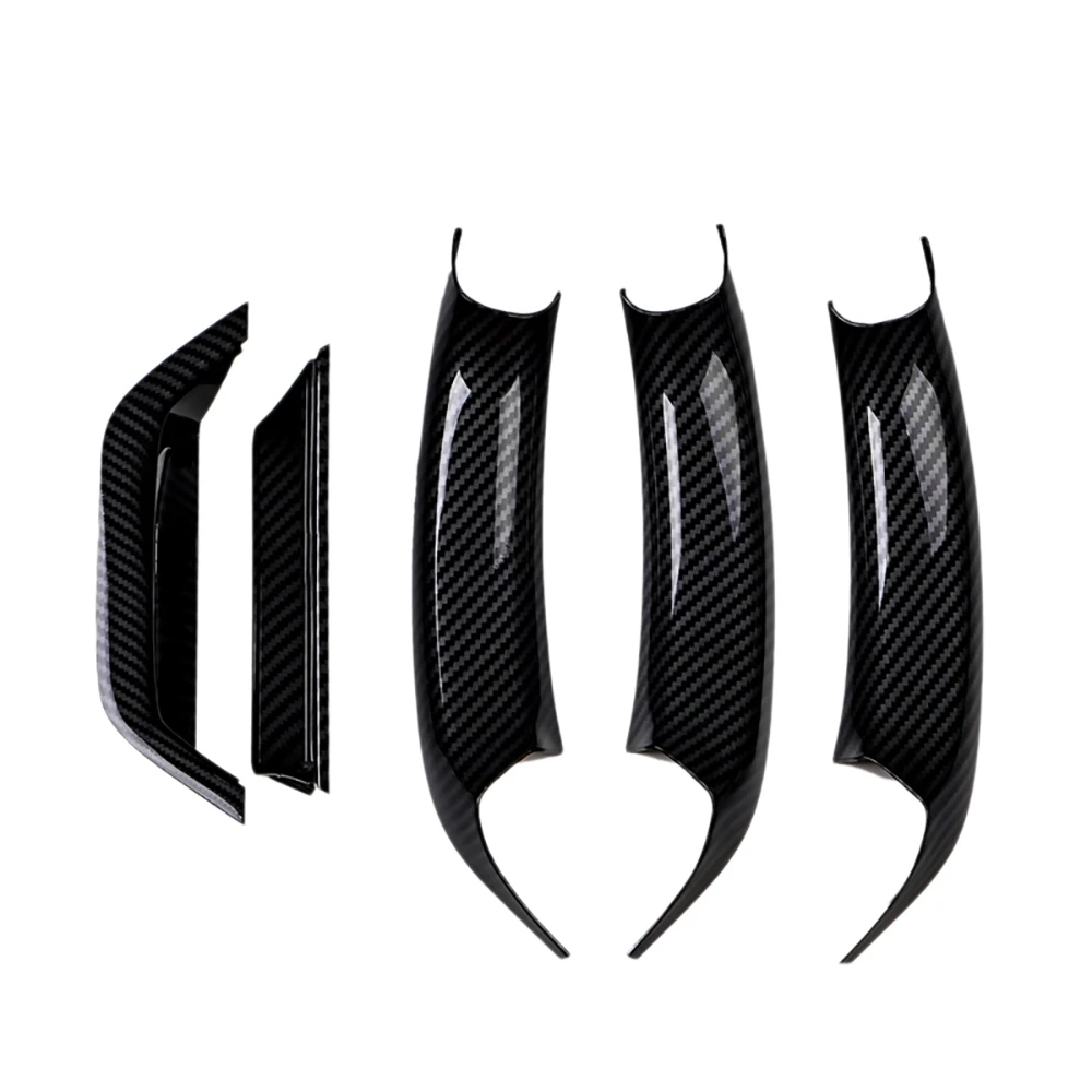 

4PCS Car Styling Interior Door Panel Handle Inner Pull Protective Cover Trim Carbon Fiber for-BMW X3X4 F25/F26