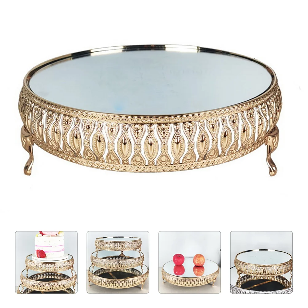 

1 Pc Decorative Fruit Stand Stylish Practical Cake Holder Snack Rack (Golden)