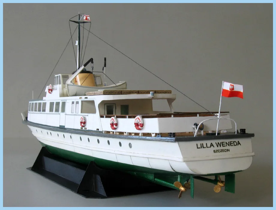

1:100 Beauty White Polish Coast Ferry Cruise Boat Ship DIY Paper Puzzle Model Craft funny education toys for children handmade