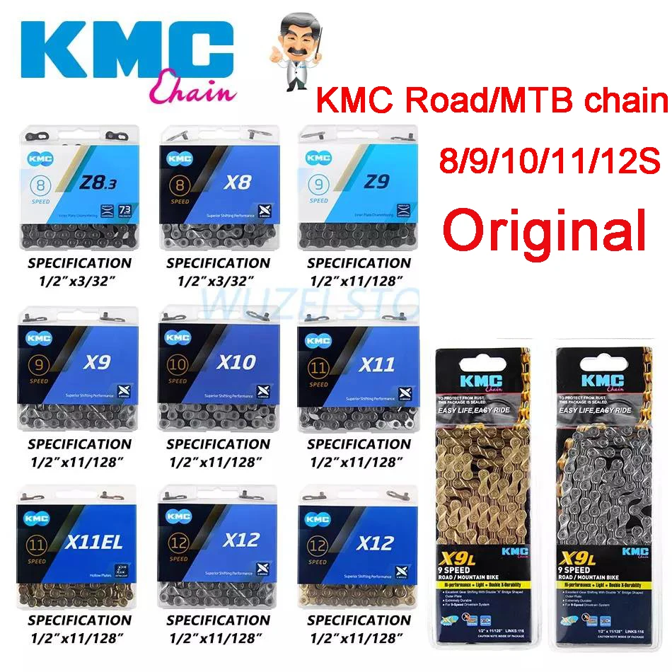 KMC Bike Chain X8/9/10/11/12S EPT/EL MTB Bicycle Chain 6/7/8