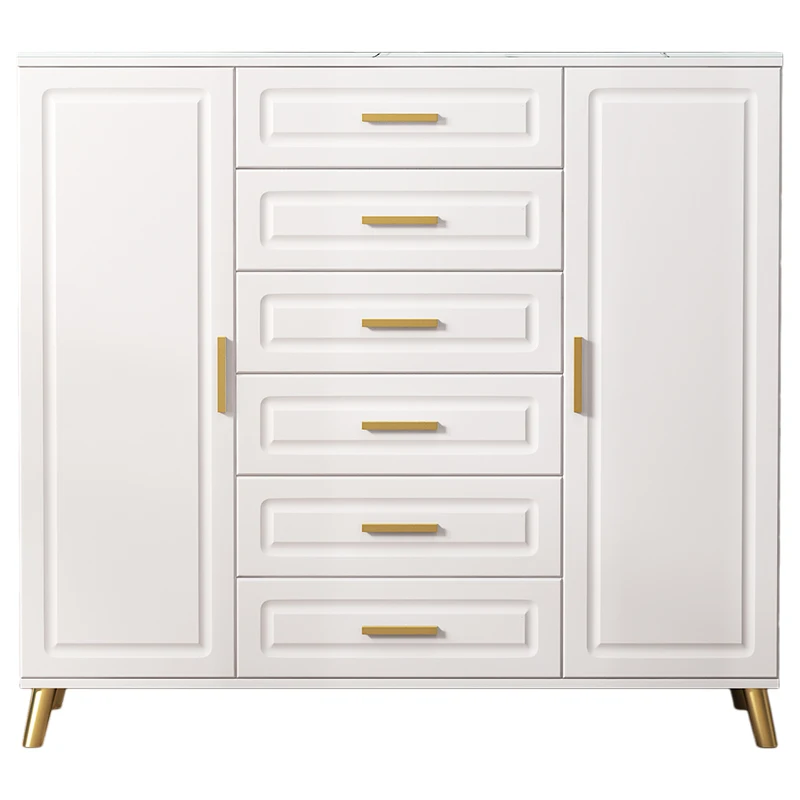 Комод из цельного дерева. Простой современный шкаф для спальни. Легкий роскошный