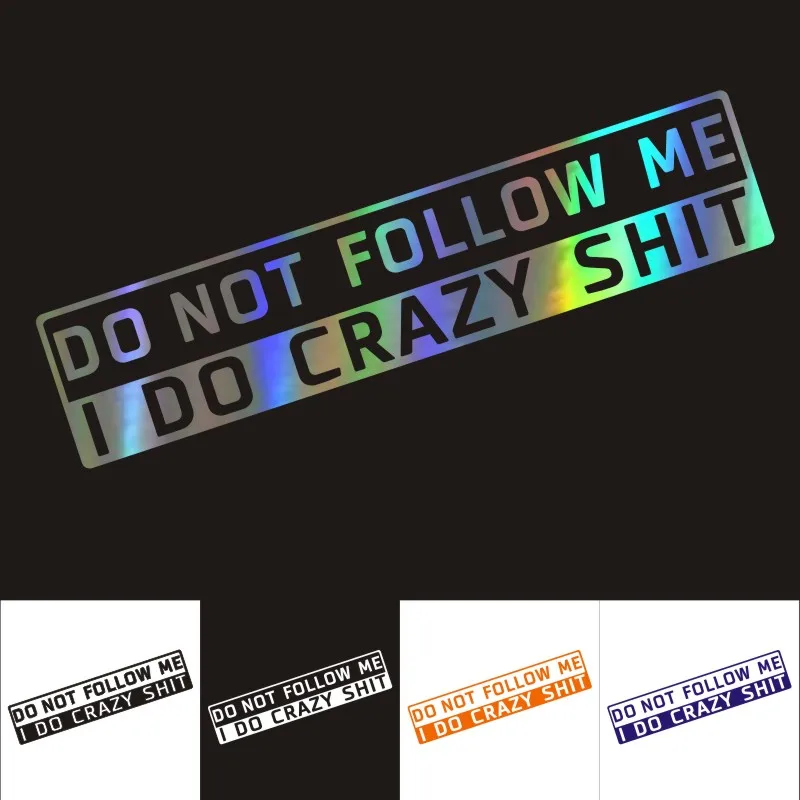 

Car Sticker Funny Do not follow me 3*15cm 3D Car Sticker and Decal Reflective Car Decal Wholesale Car Styling Accessories