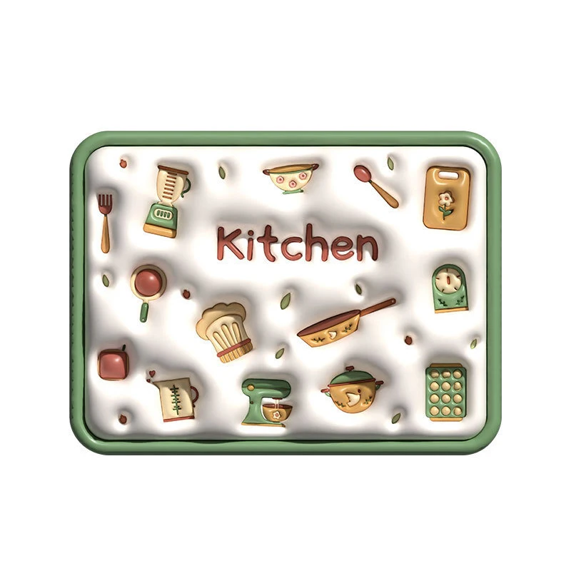 Трехмерный кухонный коврик для стола с расширительным цветком дренажный