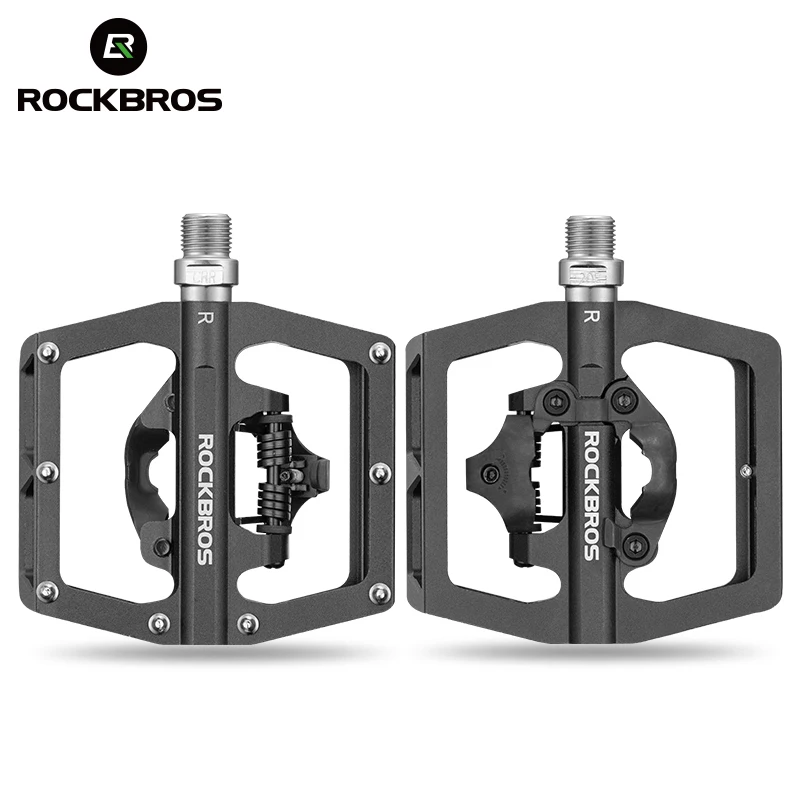 

Велосипедная педаль ROCKBROS 2 в 1 с бесплатным скользящим замком для горных дорог, алюминиевые противоскользящие герметичные подшипники, аксес...