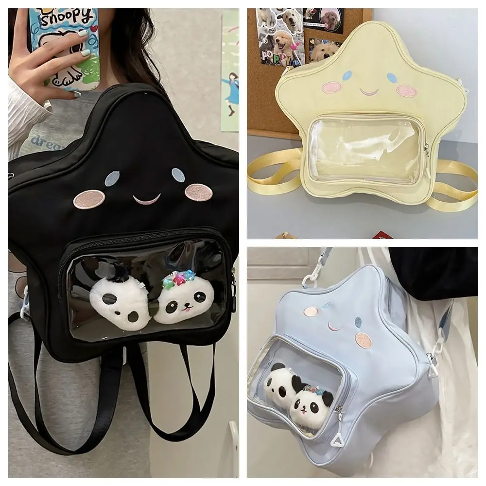 Y2K Пятиконечная звезда Itabag Сумка на молнии Kawaii Прозрачная сумка через плечо для