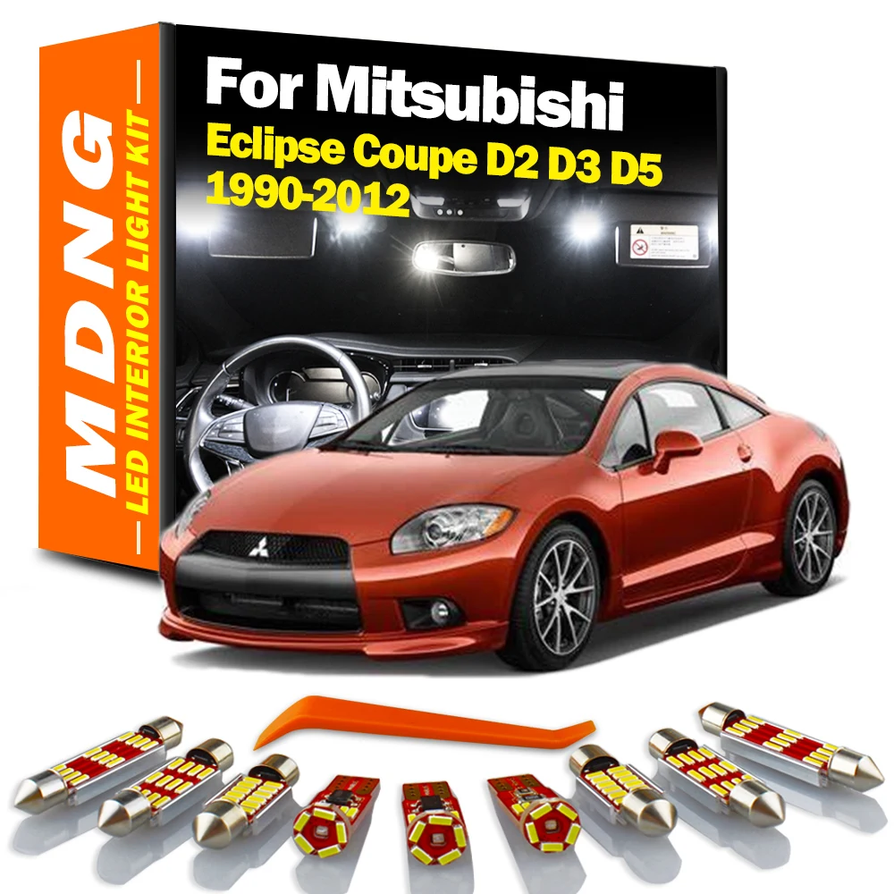 MDNG Canbus No Error LED Interior Light Kit For Mitsubishi Eclipse Coupe D2 D3 D5 1990-2008 2009 2010 2011 2012 Car Led Bulbs