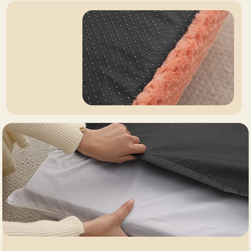 Теплый дышащий вельветовый коврик для кровати собак кровать с подушкой