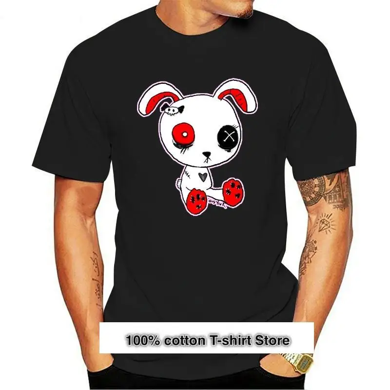 

Camiseta de conejo gótico de Inktastic para mujer, ropa de bebé, ropa Kawaii de Metal malvado, camiseta de diseño divertido