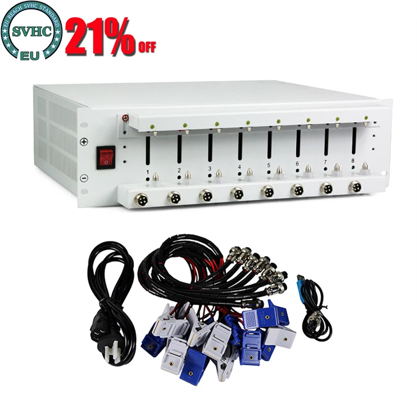 EBC-X 8-канальный тестер емкости литиевой батареи 18650 зарядка и разрядка 10 А