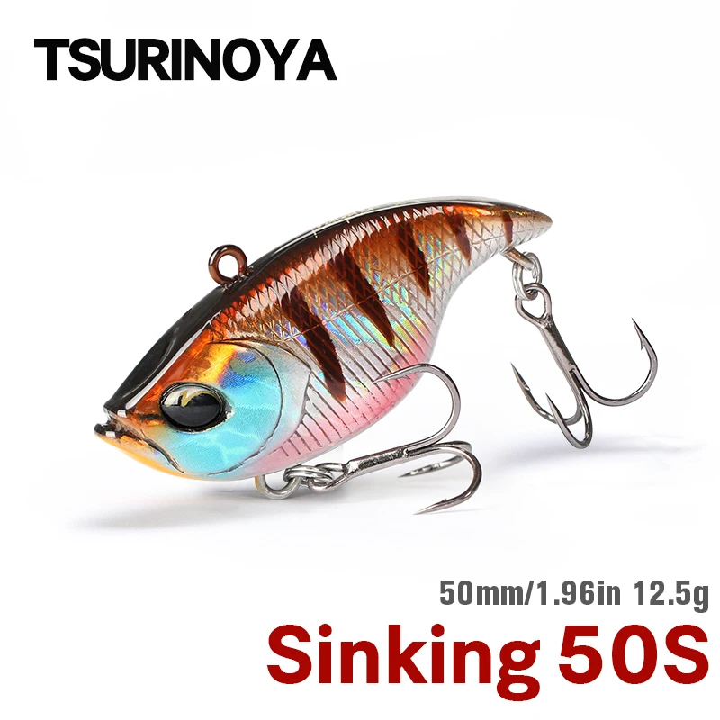 

Твердая приманка TSURINOYA, ВИБ 50 мм, 12,5 г, приманка для зимней подледной рыбалки на щуку, снасть, длинное забрасывание, тонущие Искусственные воб...