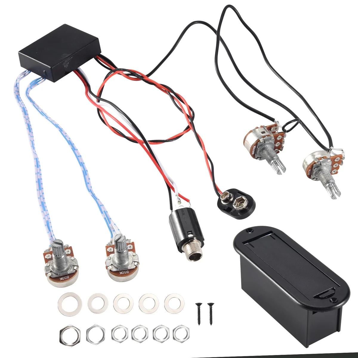 2-полосный активный бас-гитара EQ эквалайзер схема предварительного усиления