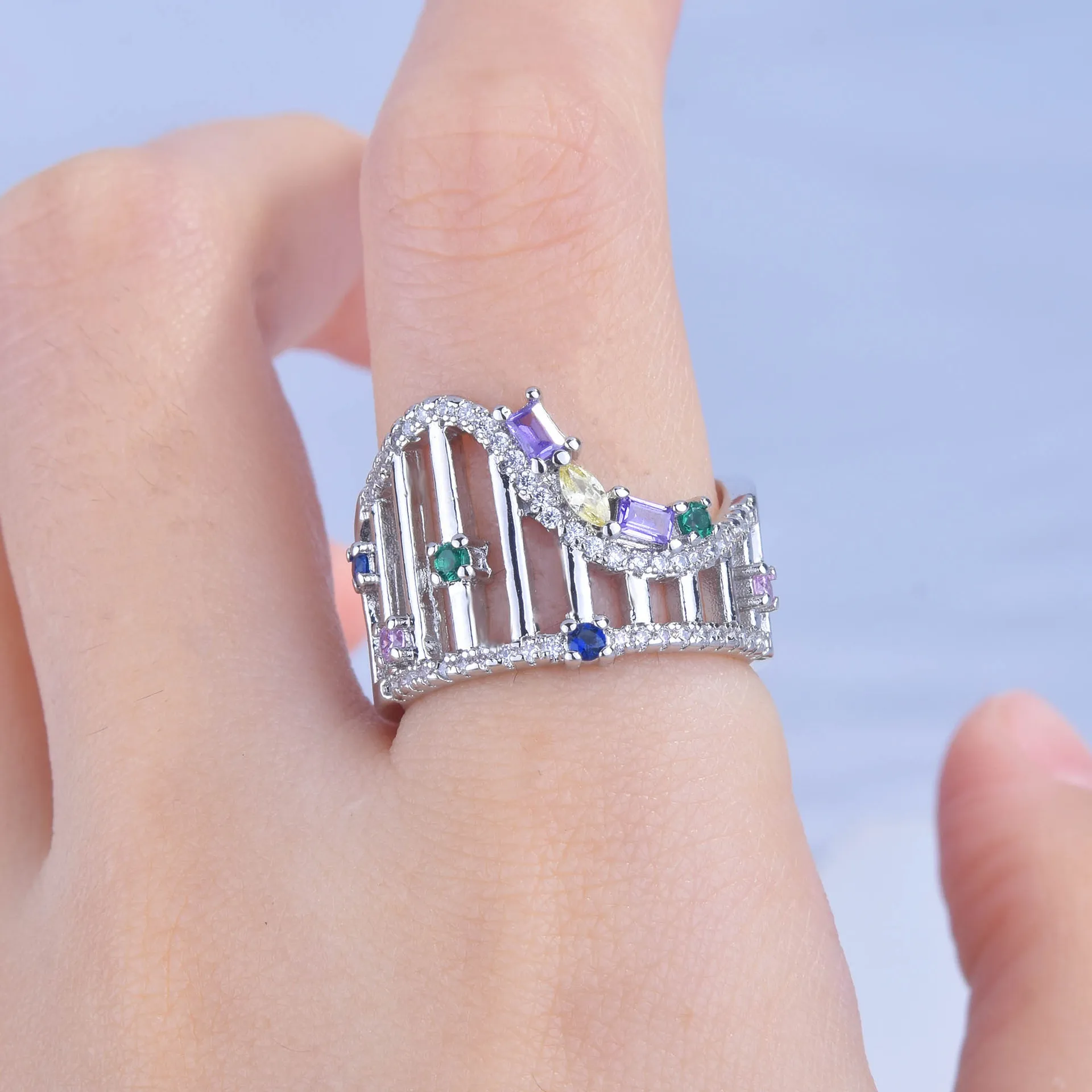 

High Quality Original Creative Crystals Adjustable Rings For Women Luxury Fashion Korean Style Aestethic Fast Free Shipping