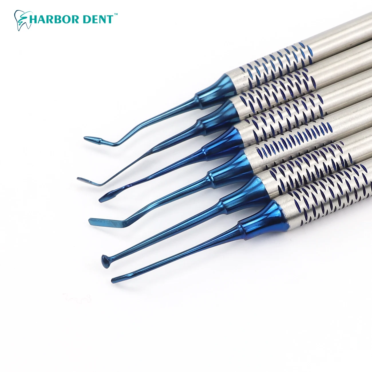 

6Pcs/set Double-Head Dental Composite Resin Filling Spatula Titanium Plated Head Dentist Clinic Restoration Instrument Tool Kits