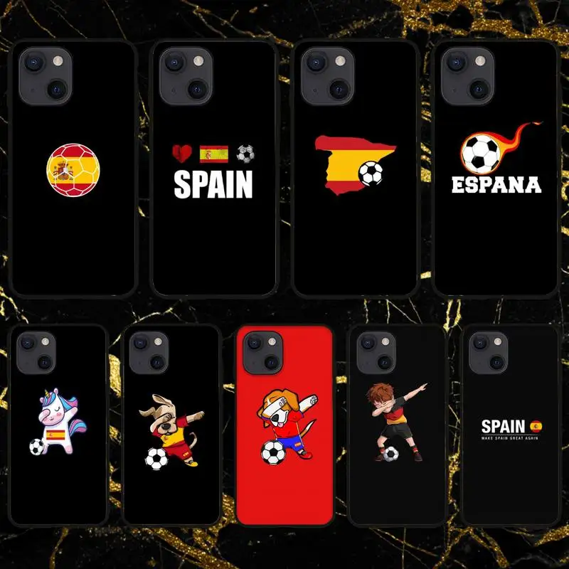 I love Spain football Phone Case For iPhone 11 12 Mini 13 Pro XS Max X 8 7 6s Plus 5 SE XR Shell