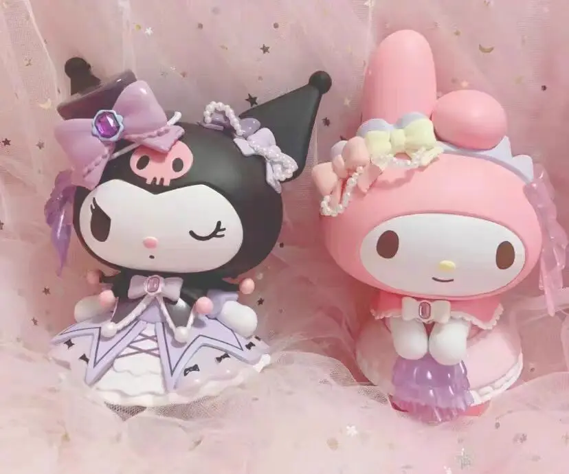 

15cm Original Anime Sanrio Rosebud Club Series Kuromi My Melody Figure Pvc Model Beauty Kawaii Cartoon Doll Decoration Toy Gift