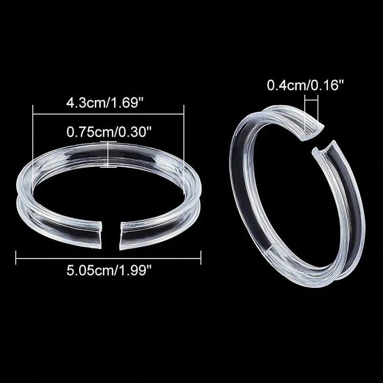 

Прозрачные подставки для браслетов из акрила GMB724, 5 мм, 5 шт