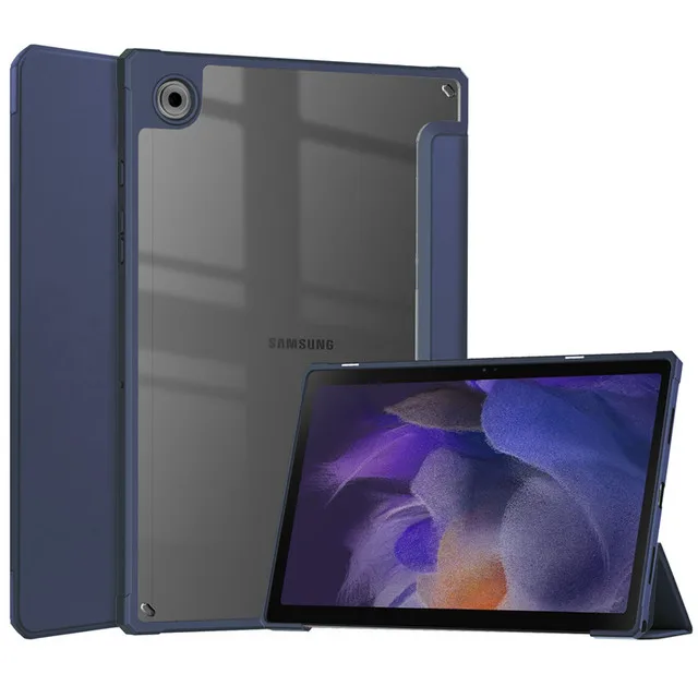 

For Samsung Galaxy Tab A8 10.5 2021 SM-X200 SM-X205 10.5 Transparent Back Shockproof Stand A8 X200 X205 Tablet Case Fundas