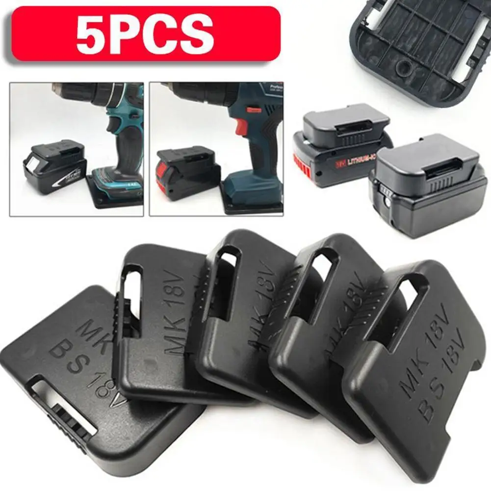 

5Pcs Black ABS Battery Mounts for BOSCH 14.4/18V battery and machine Storage Holder Shelf Rack Stand Slots Battery
