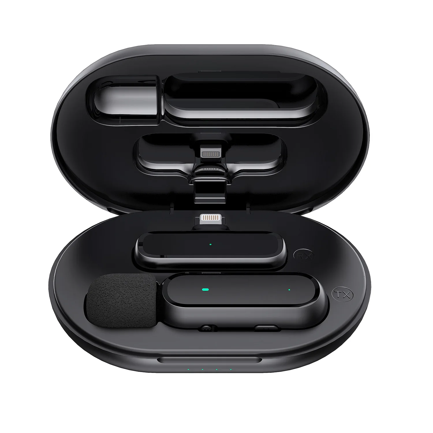 

Мини беспроводной микрофон для смартфона iPhone USB C, Plug and Play Lavalier Mic с зарядным ящиком для игр в режиме реального времени