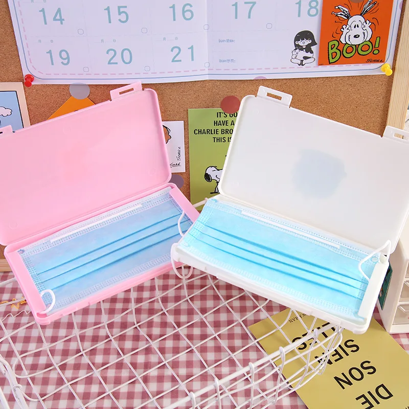 

Mask Storage Box, Portable Dust-proof and Moisture-proof Mask Holder, Children's Student Mask Box, Multi-color Optional