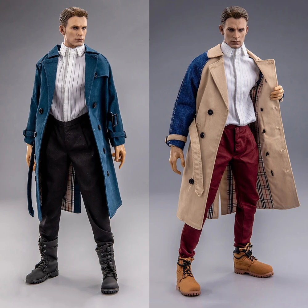 

SA Toys SA001 1/6 Men's Agent Trench Color Matching Windbreaker Shirt Overalls Suit Gentleman Clothes Set for 12" Action Figure