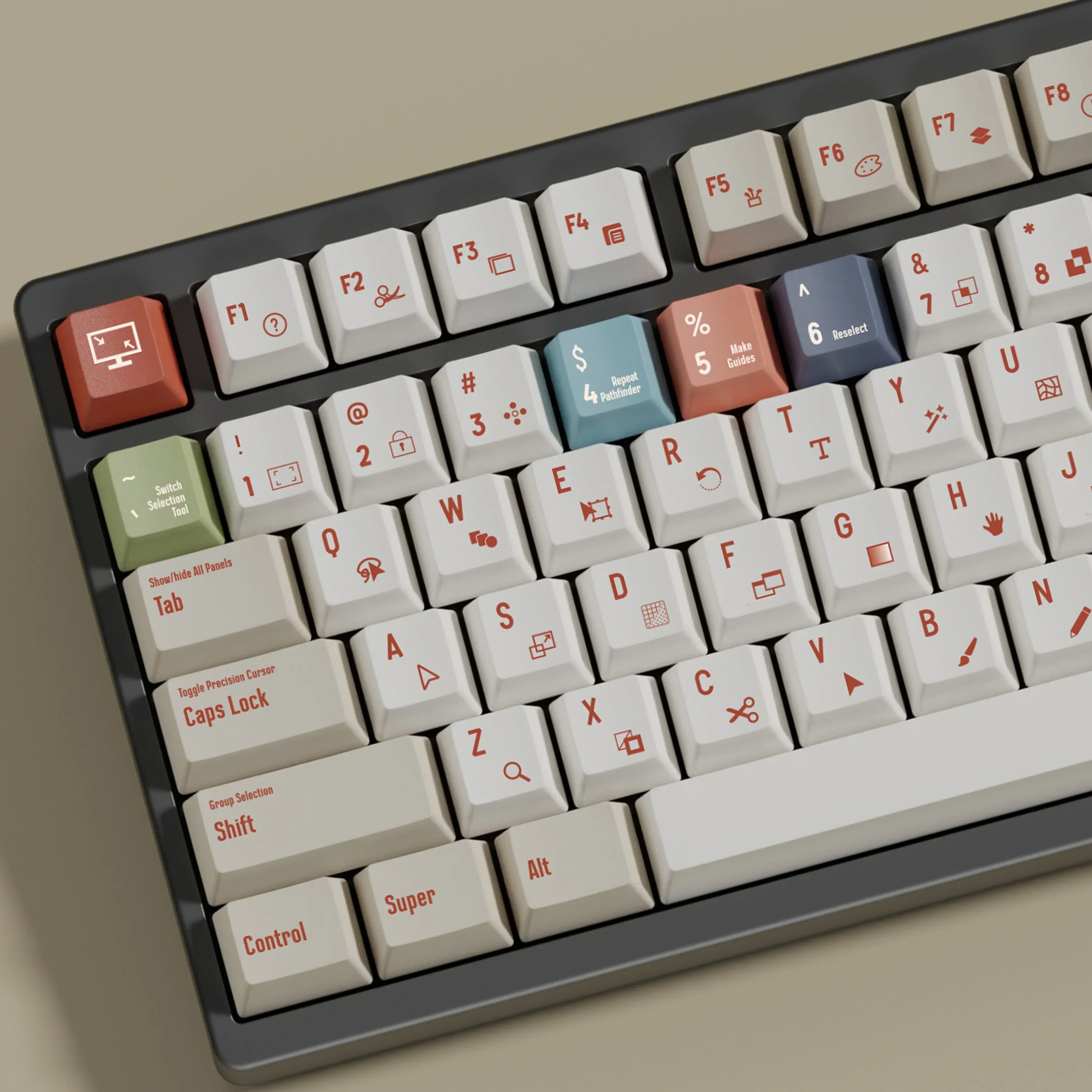 Тема AIer PBT сублимационные ретро колпачки для клавиш Cherry Profile индивидуальные