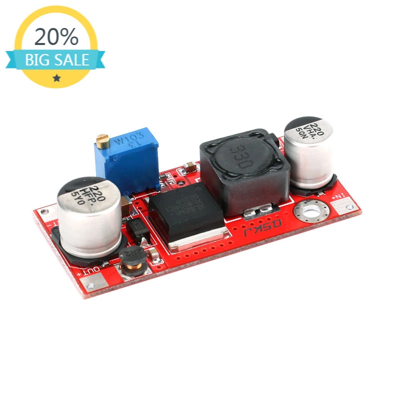 

XL6009 15W Converter Step Up Boost Board Adjustable 5-32V to 5-50V DC-DC Power Supply Module High Performance Low Ripple