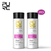 purc 2pcs keratin treatment 100ml 12 formalin repair damaged hair smoothing soft straightening hair care treatment products