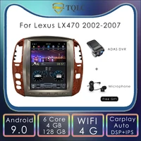 12 1 inch android car radio for lexus lx470 tesla style screen gps px6 carplay 4g multimedia player stereo navigation 2002 2007