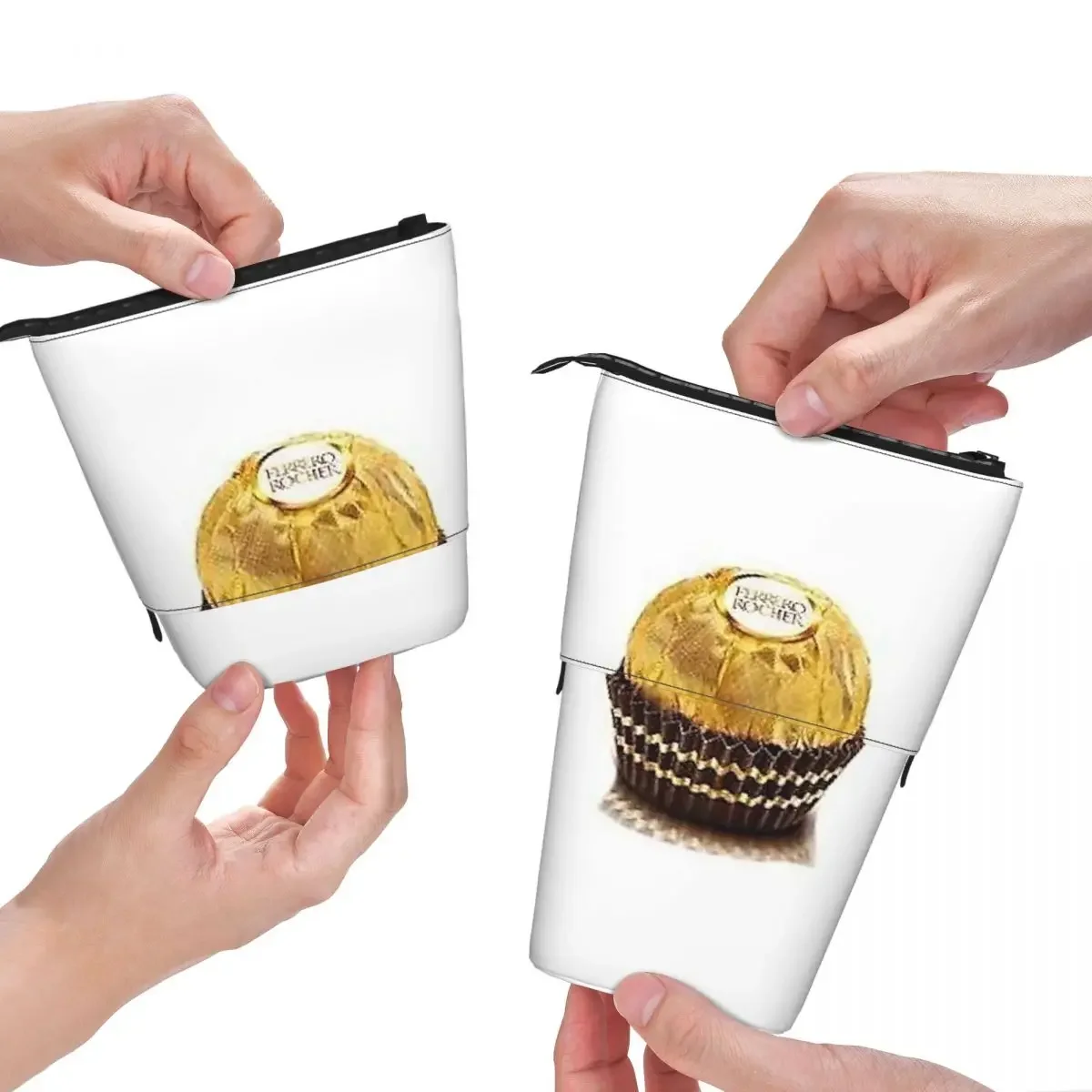 Фото Двусторонний пенал Ferrero Rocher для хранения ручек и карандашей, сумка для школьных принадлежностей для мальчиков и девочек №4