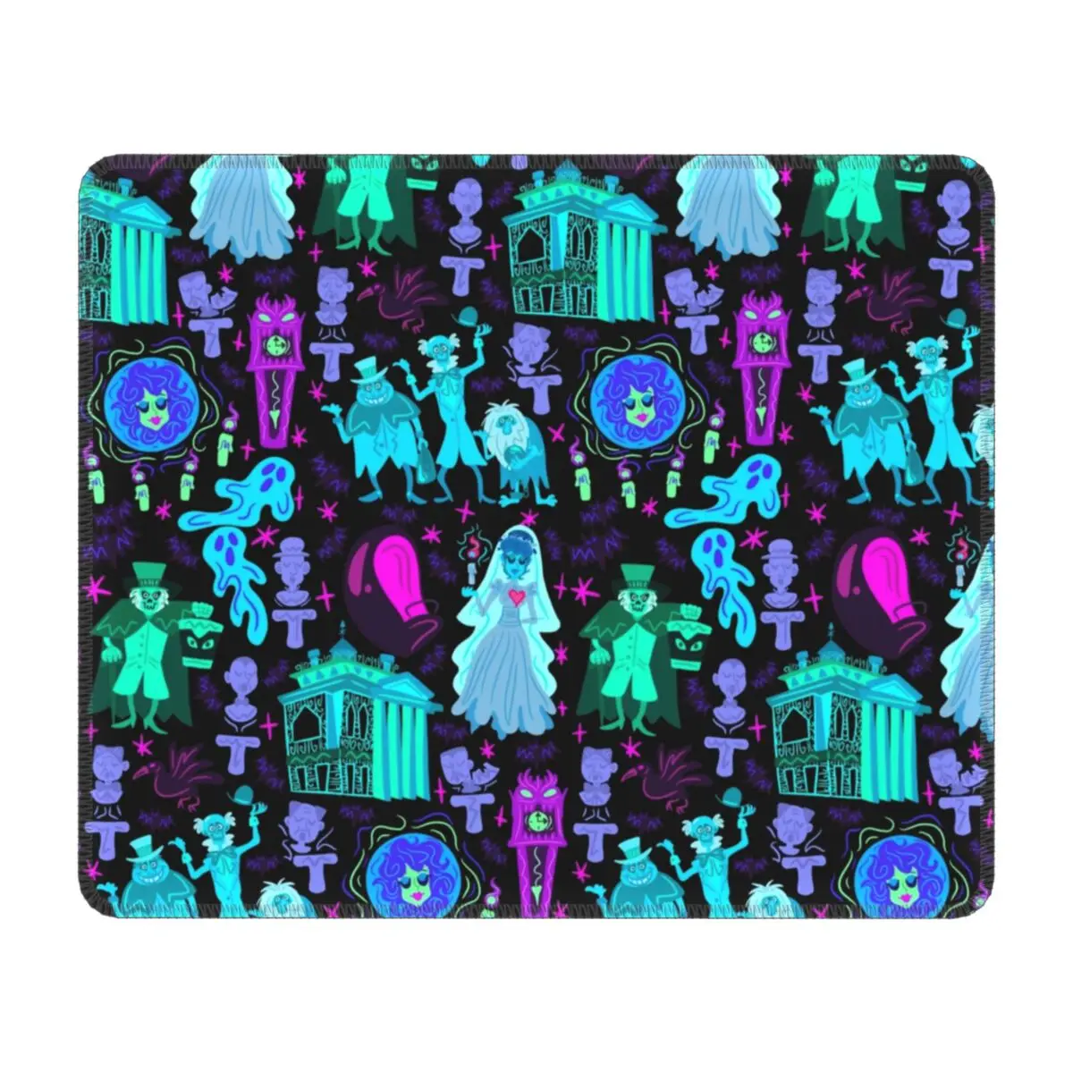 

Personalized Design PC Gaming Mouse Pad Anti-Slip Rubber Base Haunted Mansion Mousepad Office Desk Halloween Grimace Mat