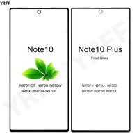 For Samsung Galaxy Note10 N970F  Note10  Plus N975F Outer Glass Lens Touth Screen Panel Mobile Phone Repair Replacement Parts