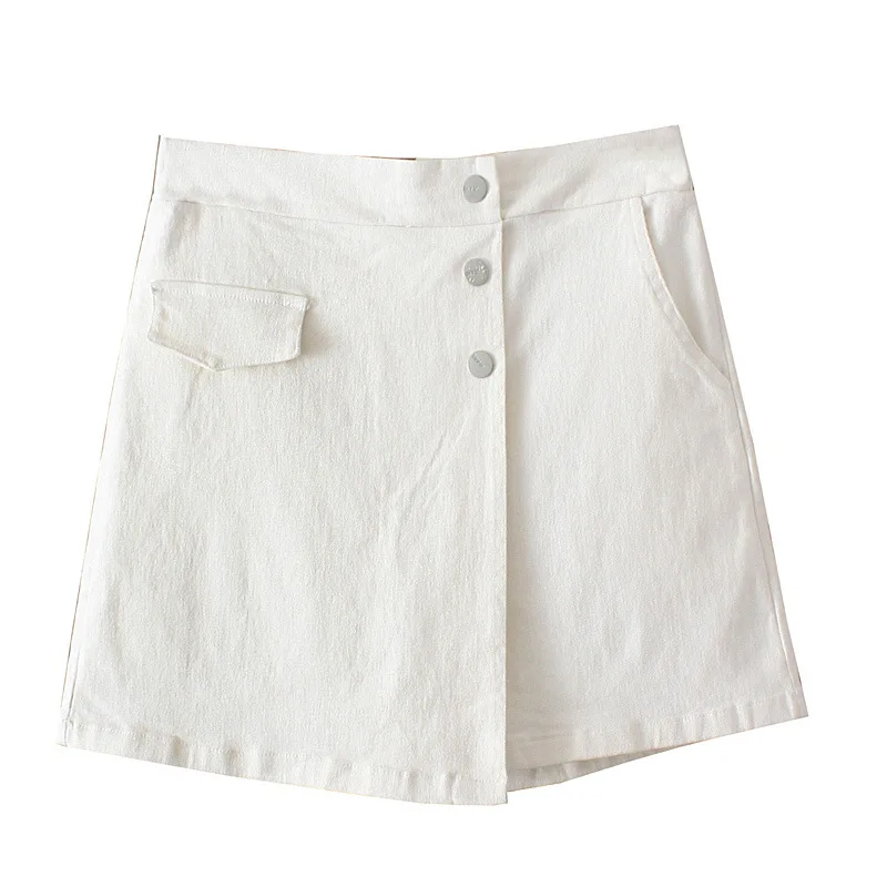 

Plus Size SHORTS SKIRTS For Women Clothing Fashion Stretch Denim Hot Pants Casual Three Button Pantskirt Summer 2022